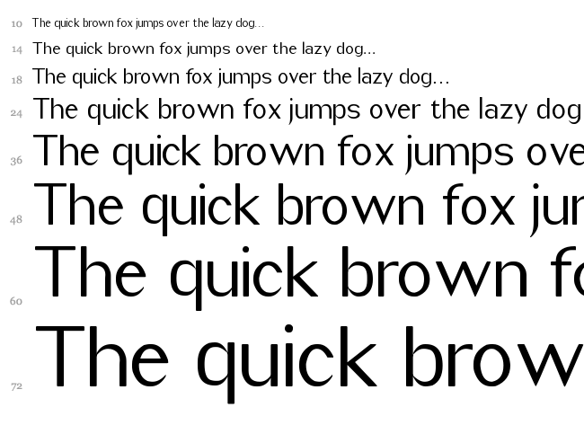 Imelda font waterfall